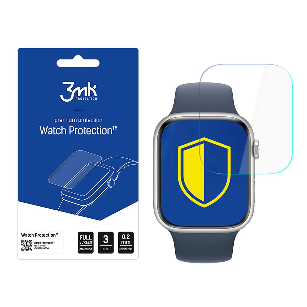 Film de protection 3MK Arc pour Apple Watch Series 11 46mm, Set de 3 pièces, Plastique
