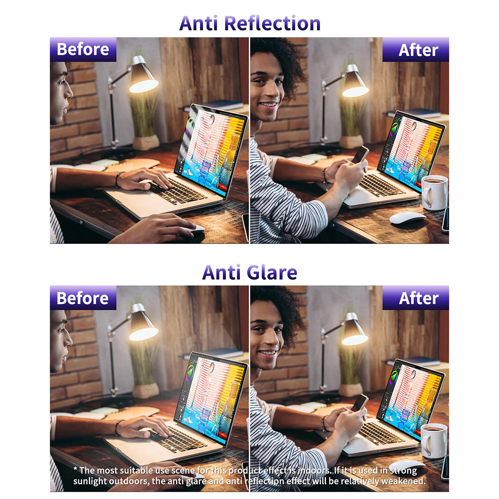Film de protection d'écran anti-lumière bleue Techsuit VisionProX pour Apple MacBook Air 13 pouces (2020) / (2018) / (2017), Plastique