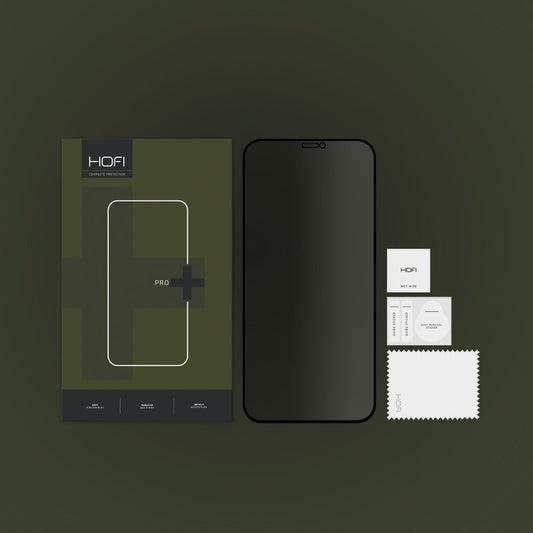 Privacy Screen Protector HOFI PRO+ for Apple iPhone 12 / 12 Pro, Shielded Glass, Full Glue