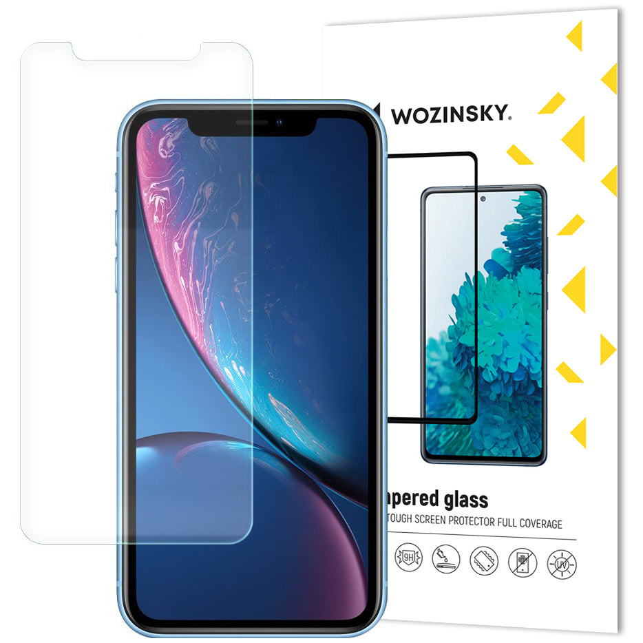 Film de protection d'écran WZK pour Apple iPhone 11 / XR, Verre Trempé, Full Glue