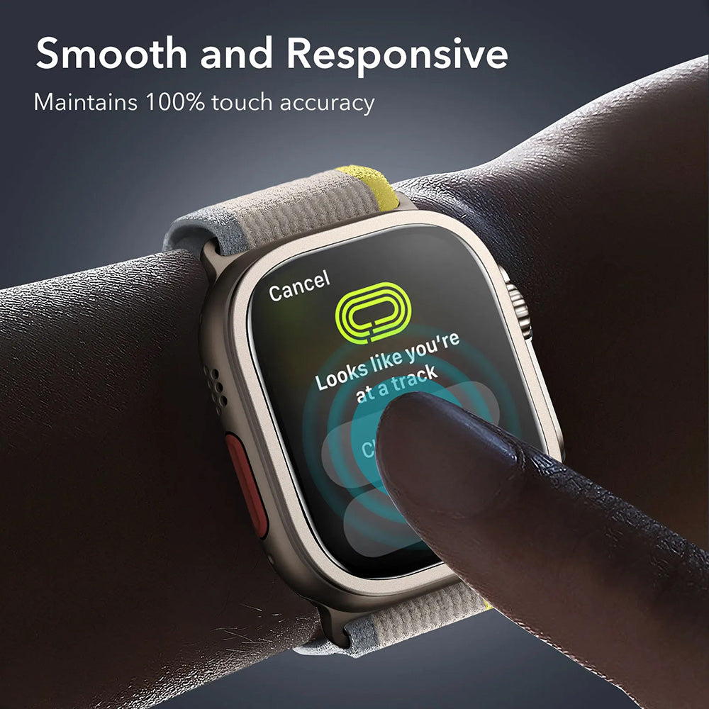 Film de protection ESR Armorite pour Apple Watch Ultra Series, Lot de 2 pièces, Verre Trempé, Bronze