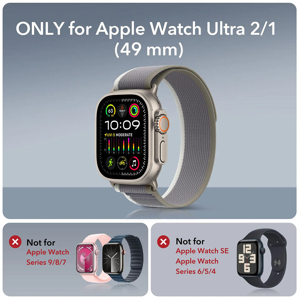 Film de protection ESR Armorite pour Apple Watch Ultra Series, Lot de 2 pièces, Verre Trempé, Bronze