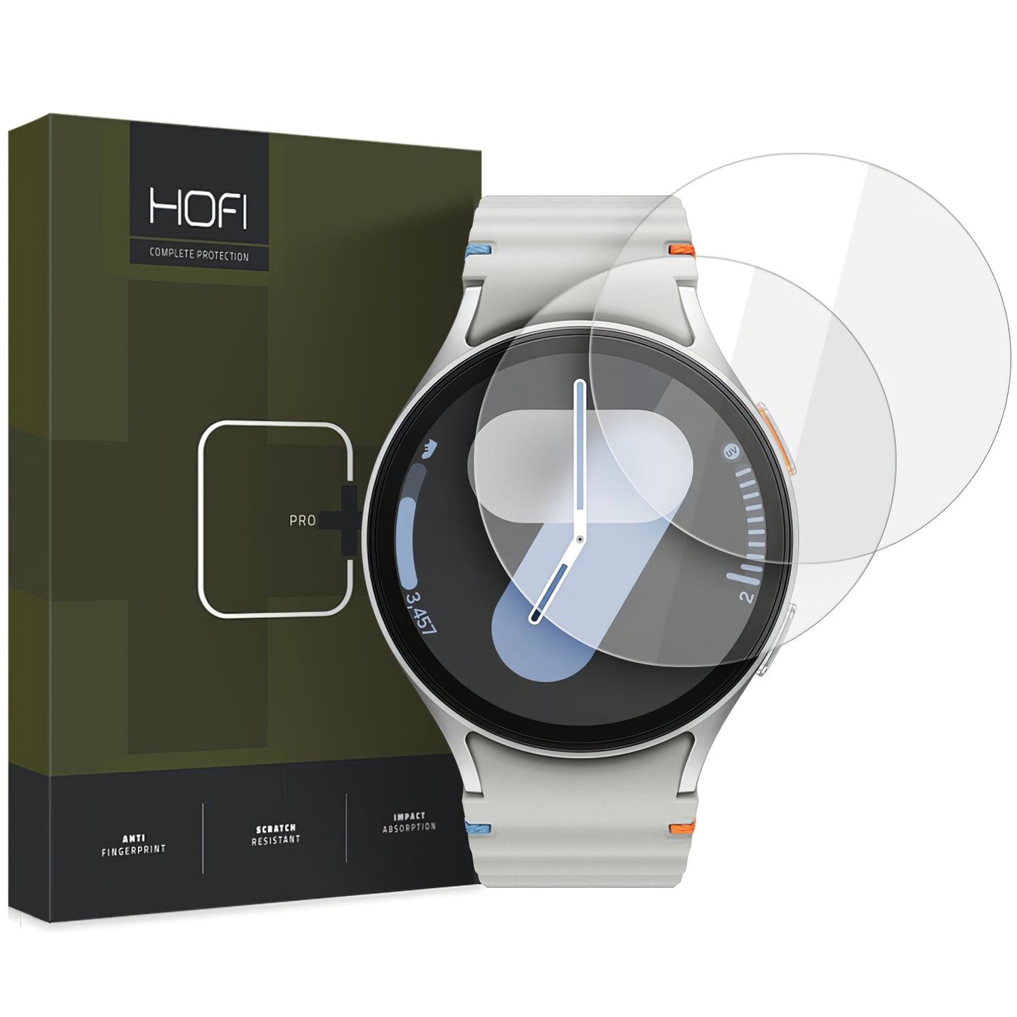 Film de protection HOFI Glass PRO+ pour Samsung Galaxy Watch7 / Watch6 / Watch5 / Watch4 série 40mm, Set de 2 pièces, Verre Trempé
