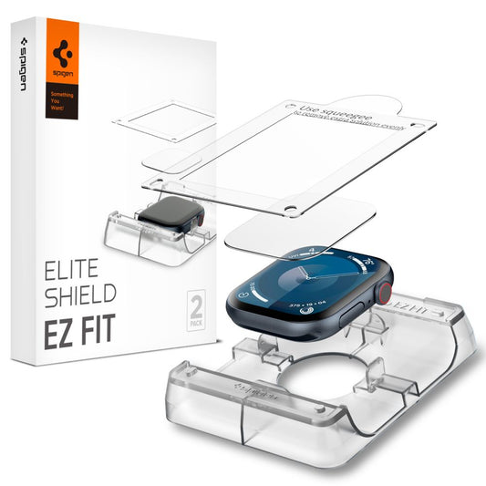 Spigen Elite Shield EZ FIT pour Apple Watch 46mm Series, Jeu de 2 pièces, Plastique AFL08579
