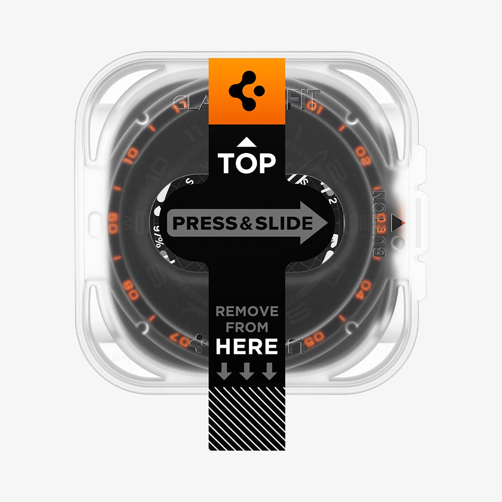 Film de protection Spigen GlastR EZ FIT pour Samsung Galaxy Watch Ultra2, Verre trempé, Lot de 2 pièces AGL11758