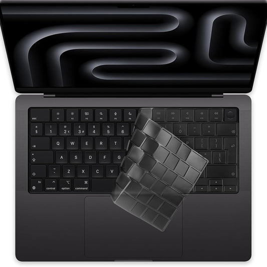 Housse de Protection Clavier Techsuit PureTypeX pour Apple MacBook Pro 14 (2021 - 2024) / Air 13 (2022 - 2025) / Air 15 (2022 - 2025), Transparente