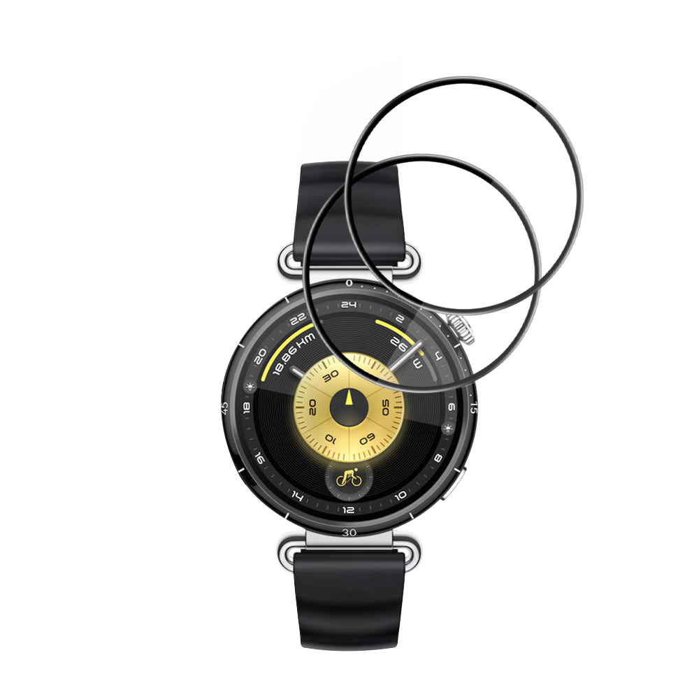 Film de protection Techsuit Nano Flex pour Huawei Watch GT 6 41mm, Set de 2 pièces, Plastique, Noir