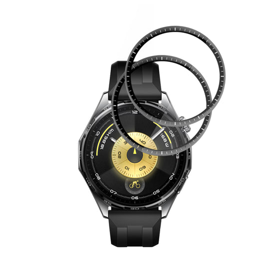 Film de protection Techsuit Nano Flex pour Huawei Watch GT 6 46mm, Set de 2 pièces, Plastique, Noir