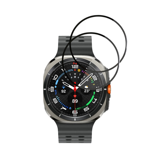 Film de protection Techsuit Nano Flex pour Samsung Galaxy Watch Ultra, Set de 2 pièces, Plastique, Noir