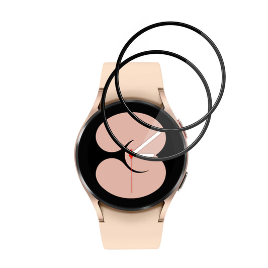 Film de protection Techsuit Nano Flex pour Samsung Galaxy Watch4 40mm, Set de 2 pièces, Plastique, Noir