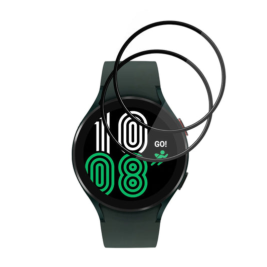 Film de protection Techsuit Nano Flex pour Samsung Galaxy Watch4 44mm, Set de 2 pièces, Plastique, Noir