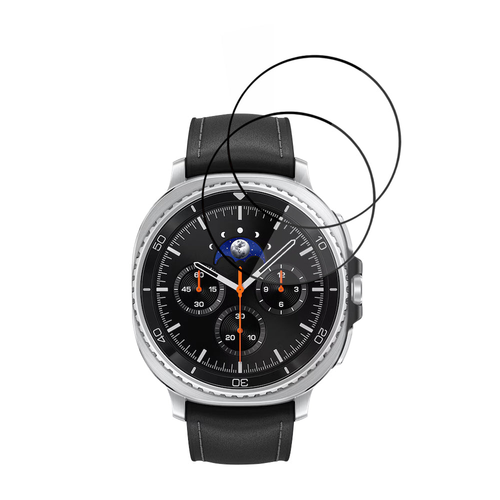 Film de protection Techsuit Nano Flex pour Samsung Galaxy Watch8 Classic, Set de 2 pièces, Plastique, Noir