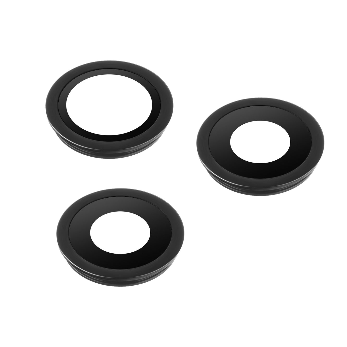 Vitre Caméra Arrière Apple iPhone 11 Pro / 11 Pro Max, Wide + UltraWide + Telephoto, avec Cadre (Intérieur), Noir