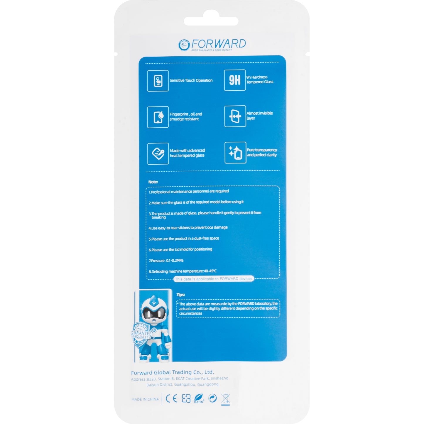 Verre d'écran + Colle Edge / OCA Forward Guard pour Huawei P30 Pro, Noir