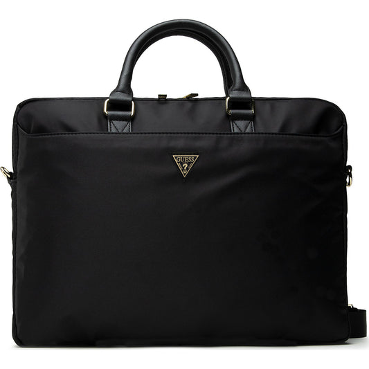 Sacoche Guess Triangle Logo pour ordinateur portable 16 pouces, noire