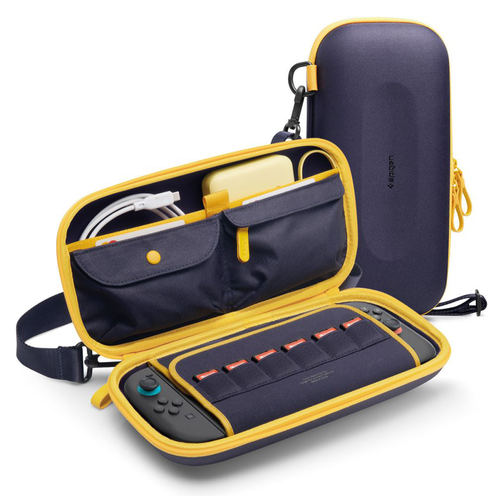 Sac de protection Spigen Nano Pop Pro pour la console Nintendo Switch 2, Bleu Marine AGP09565