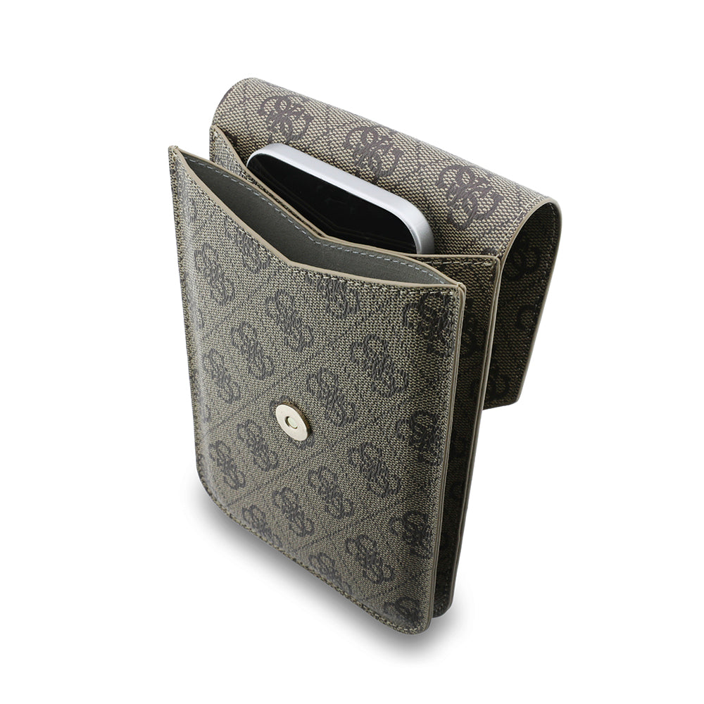 Sac Universel pour Téléphone, Guess, Fliptok Triangle 4G, Marron