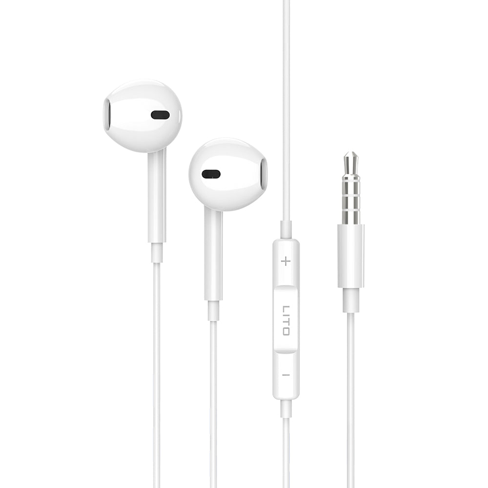 Handsfree 3.5mm Lito LF01A, Blanc