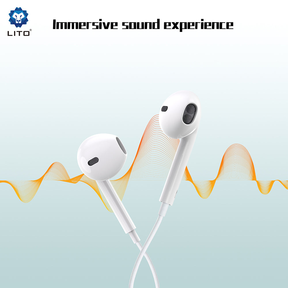 Handsfree 3.5mm Lito LF01A, Blanc