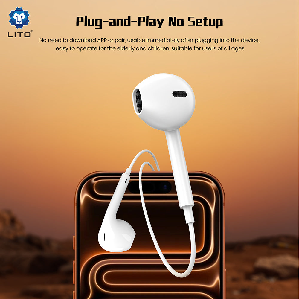 Handsfree 3.5mm Lito LF01A, Blanc
