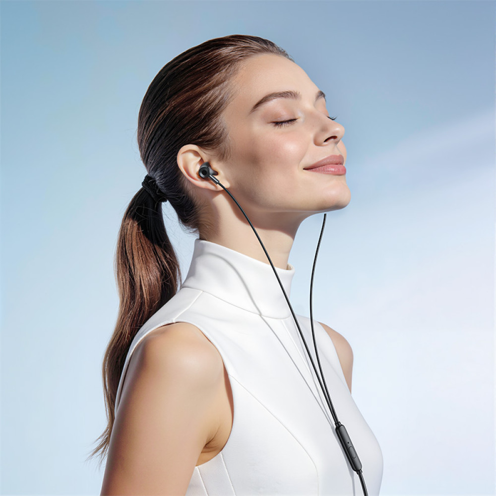 Écouteurs mains libres 3,5 mm / USB-C HOCO M119A, Noir