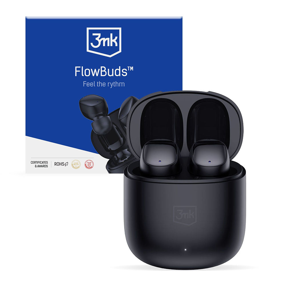 Écouteurs Bluetooth sans fil 3MK FlowBuds, TWS, Noir