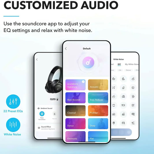 Anker Soundcore Life Q20i Kit mains libres Bluetooth, Multipoint, A2DP, ANC, Noir A3004G11