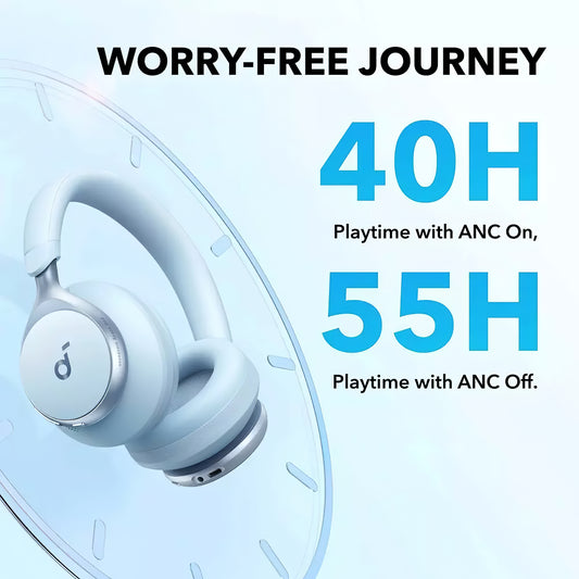 Kit mains libres Bluetooth Anker SoundCore Space On, Multipoint, A2DP, ANC, Bleu A3035G31