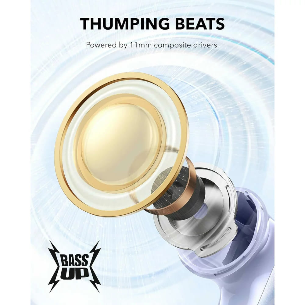 Kit mains libres Bluetooth Anker SoundCore P40i, TWS, ANC, Violet A3955GQ1