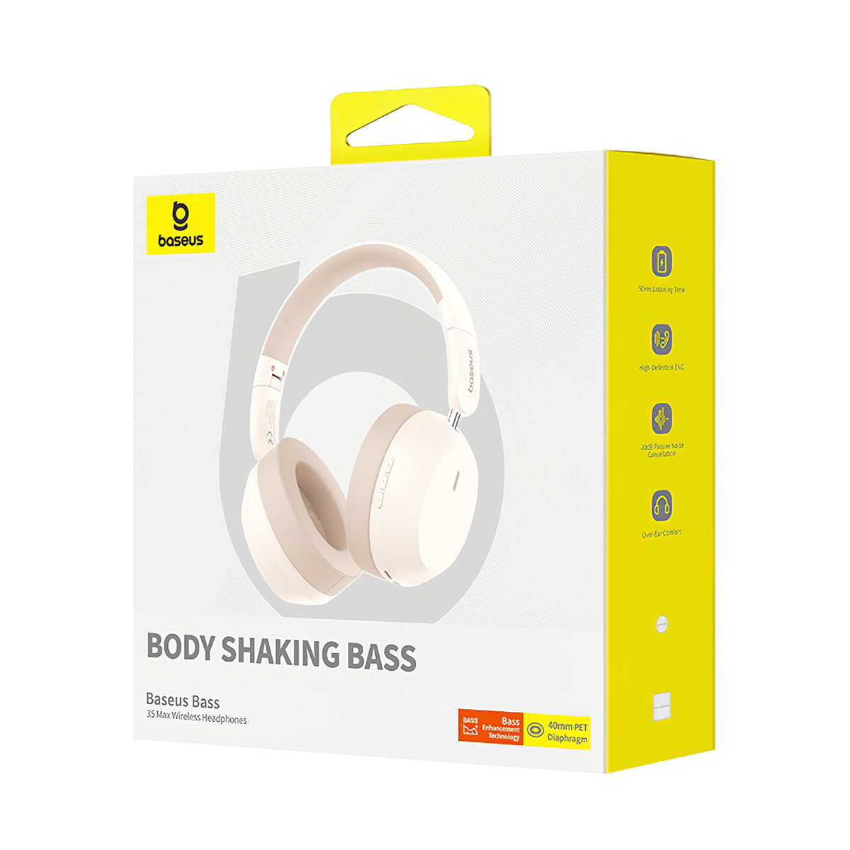 Kit mains libres Bluetooth Baseus Bass 35 Max, A2DP, blanc A00070800221-00