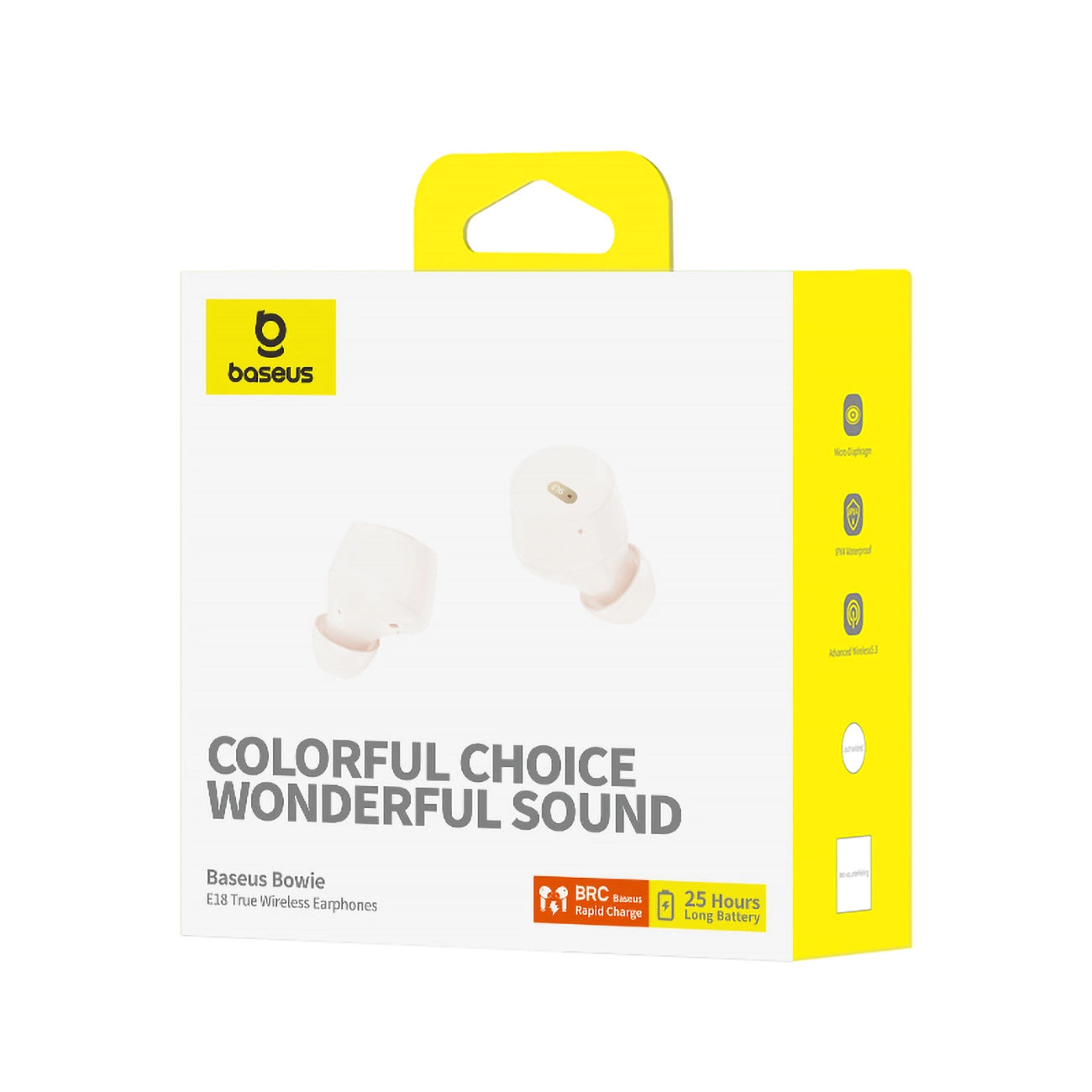 Kit mains libres Bluetooth Baseus Bowie E18, TWS, Blanc A00023800223-00