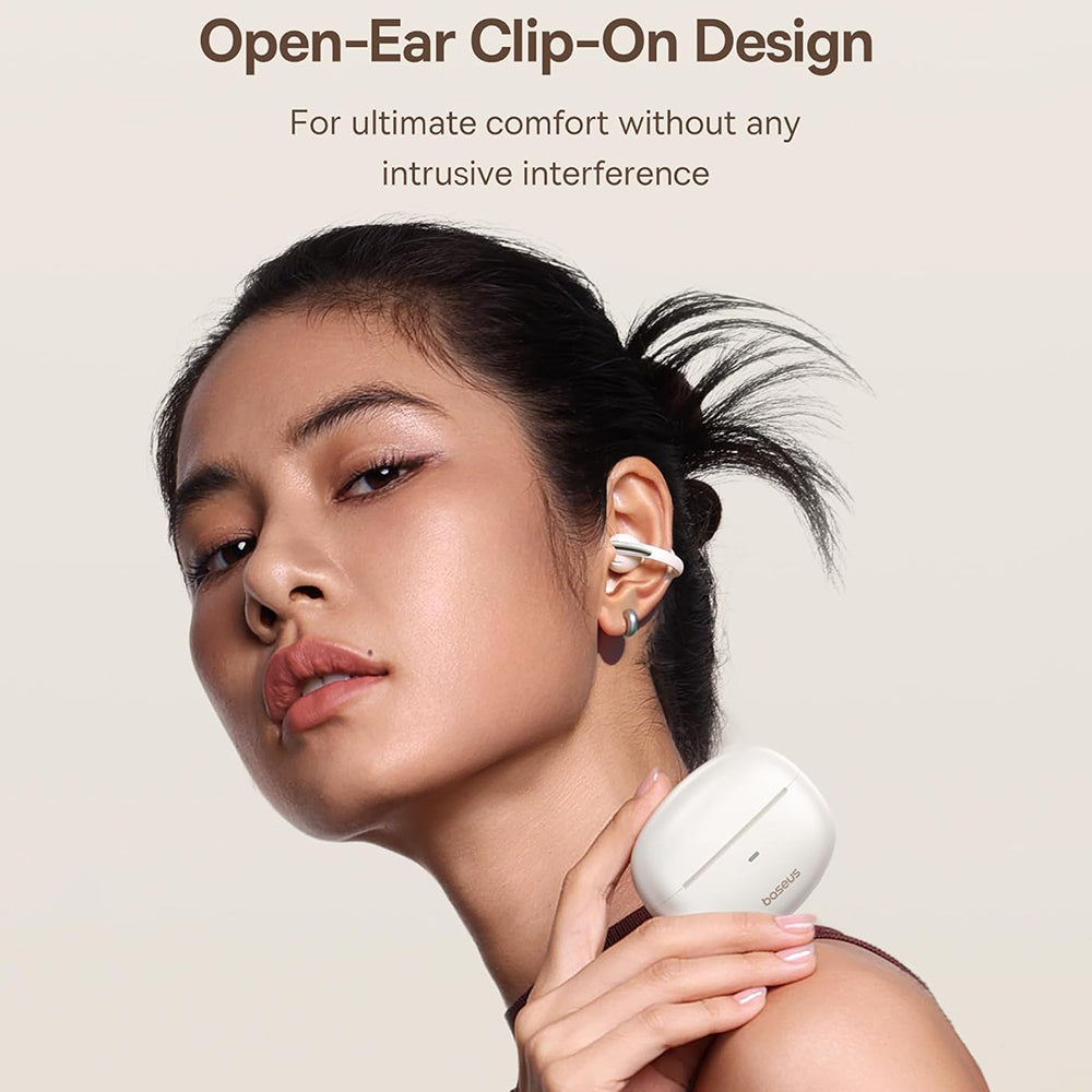 Kit mains libres Bluetooth Baseus Bowie MC1, TWS, Blanc A00083501226-00