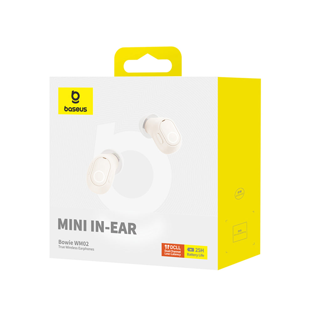 Handsfree Bluetooth Baseus Bowie WM02, TWS, Blanc NGTW370202