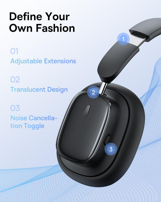 Kit mains libres Bluetooth Baseus H1i, A2DP, ANC, Noir A00050402113-00