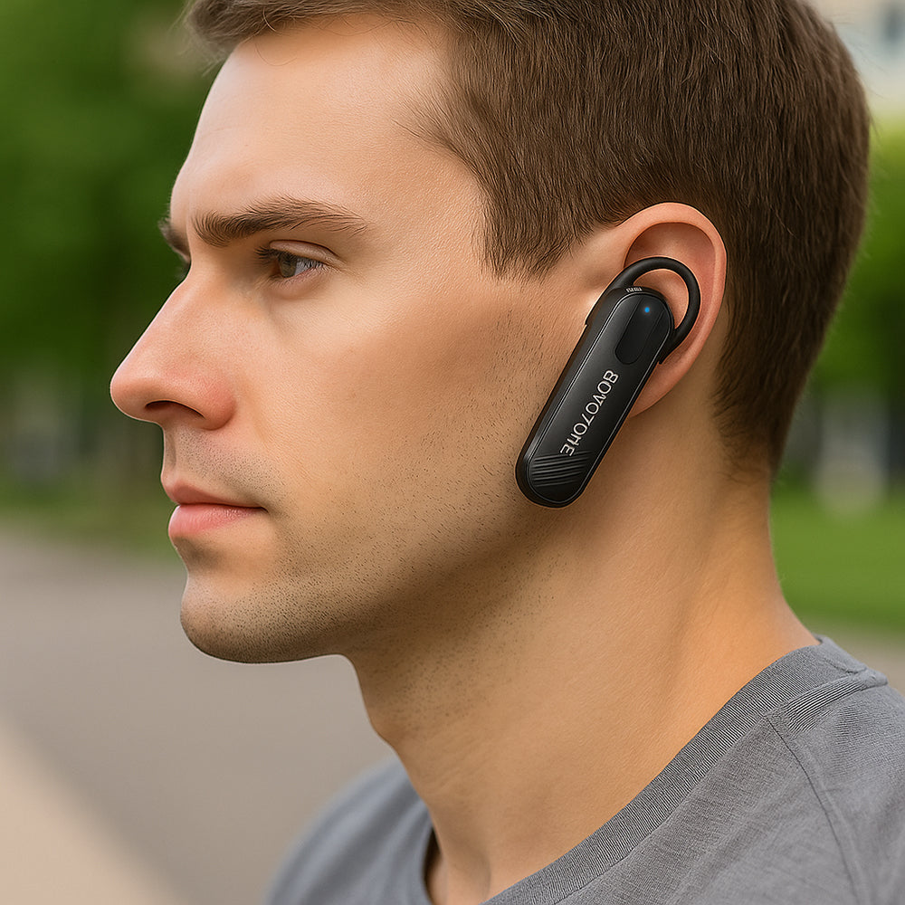 Kit mains libres Bluetooth Borofone BC20 Smart Business, A2DP, Noir