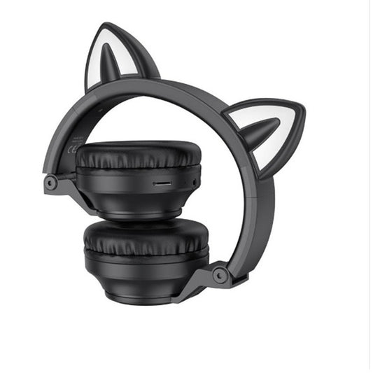 Kit mains libres Bluetooth Borofone BO18 Cat Ear, A2DP, Noir