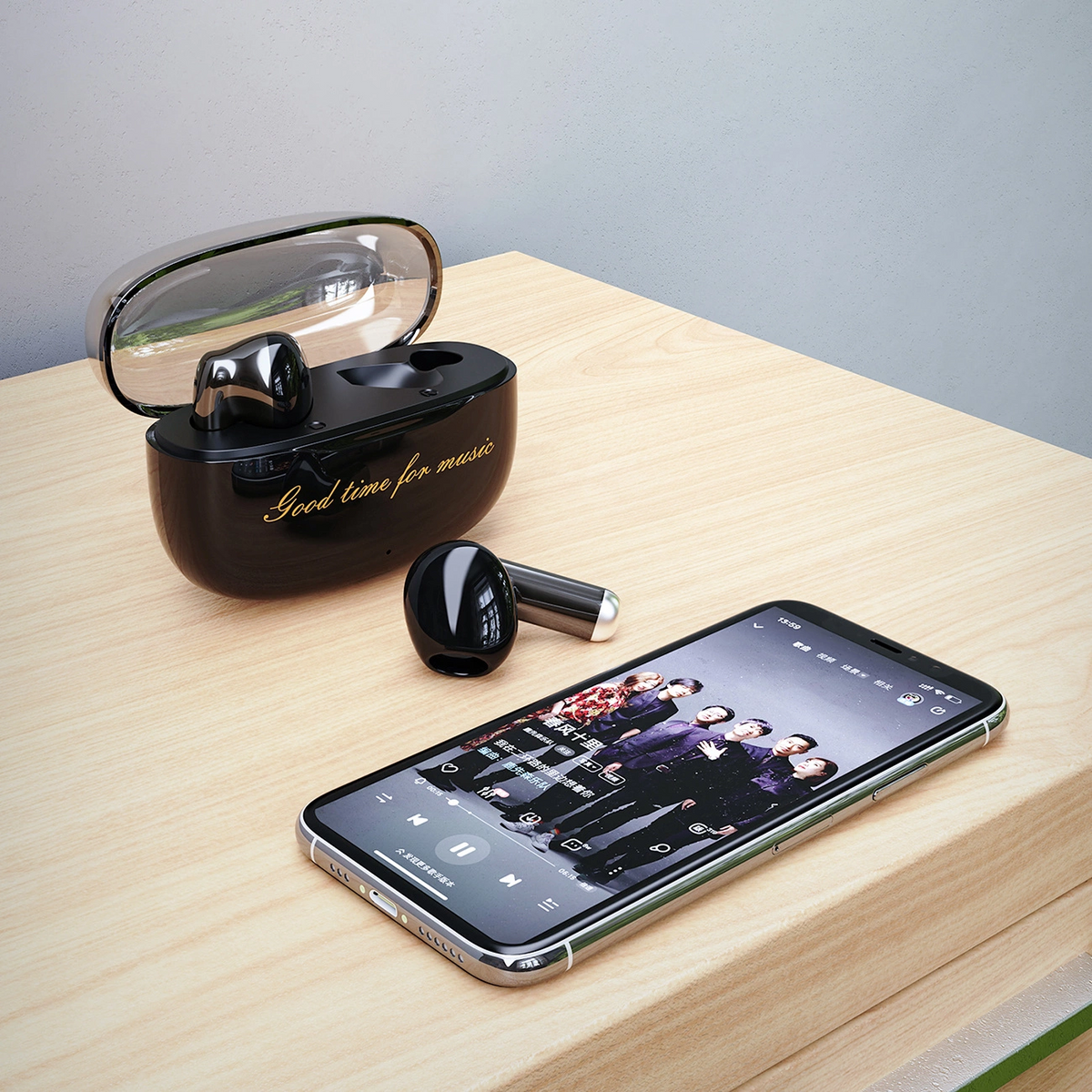 Kit mains libres Bluetooth Dudao U8, TWS, Noir
