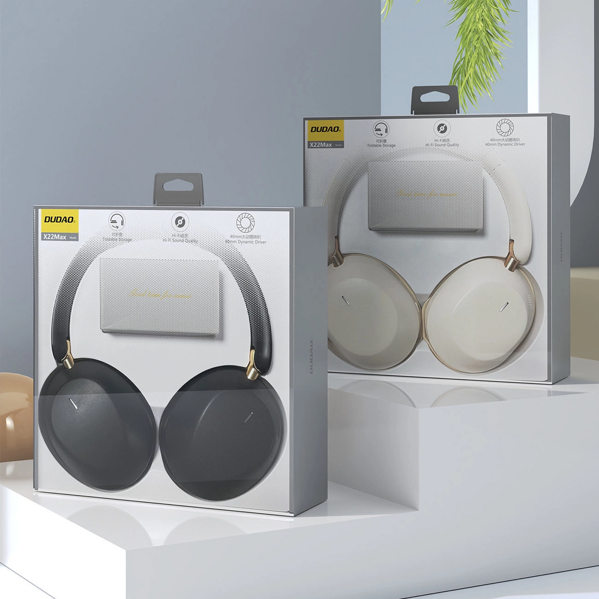 Kit mains libres Bluetooth Dudao X22 Max, A2DP, ANC, Noir