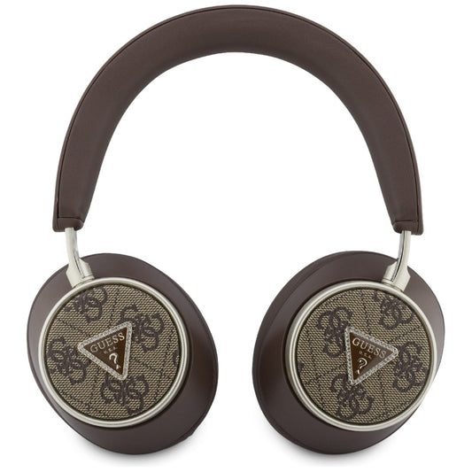 Kit mains libres Bluetooth Guess 4G Logo Triangle Doré, A2DP, Marron