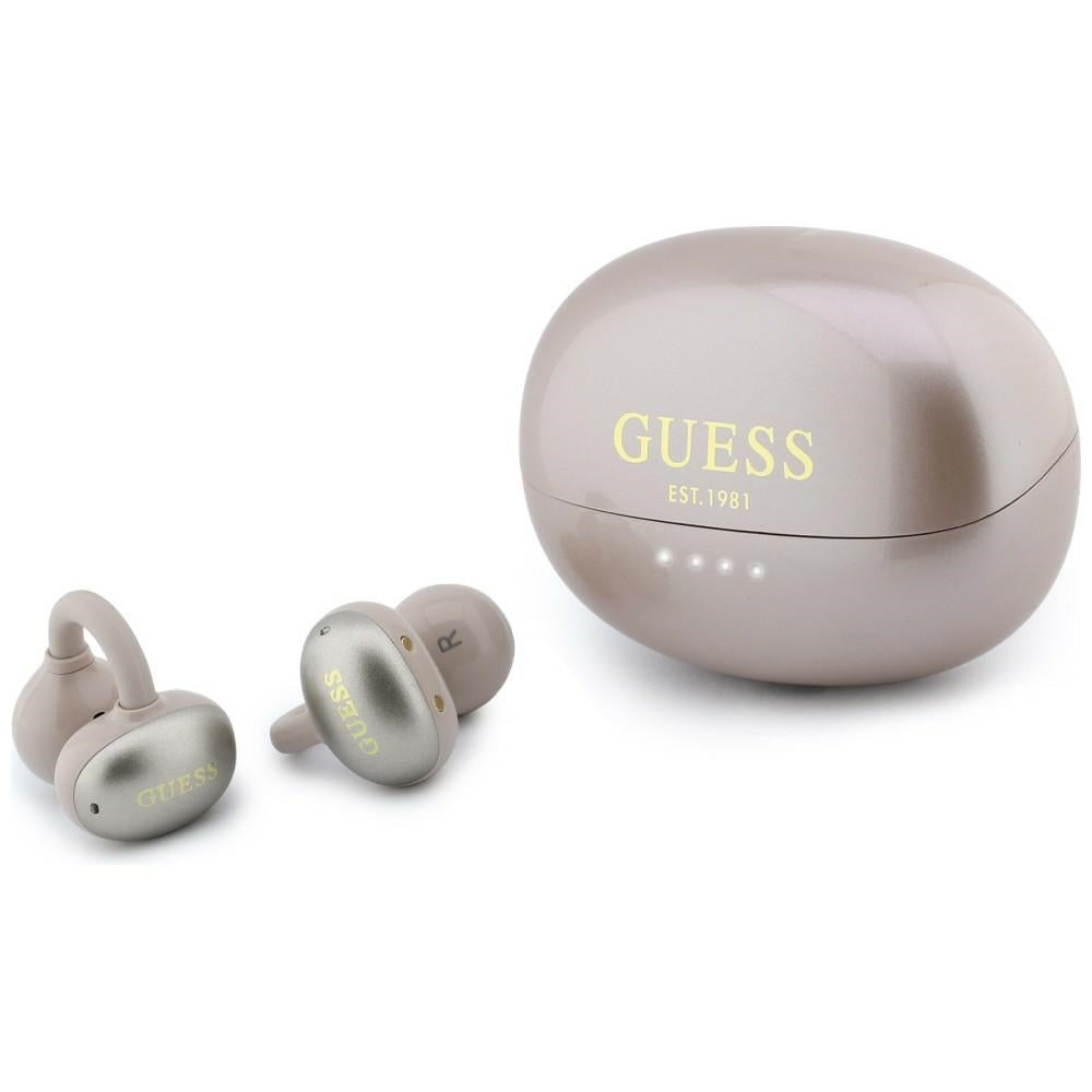 Casque Bluetooth mains libres Guess Finition Métallique Parties Électroplaquées Classique, TWS, Rose