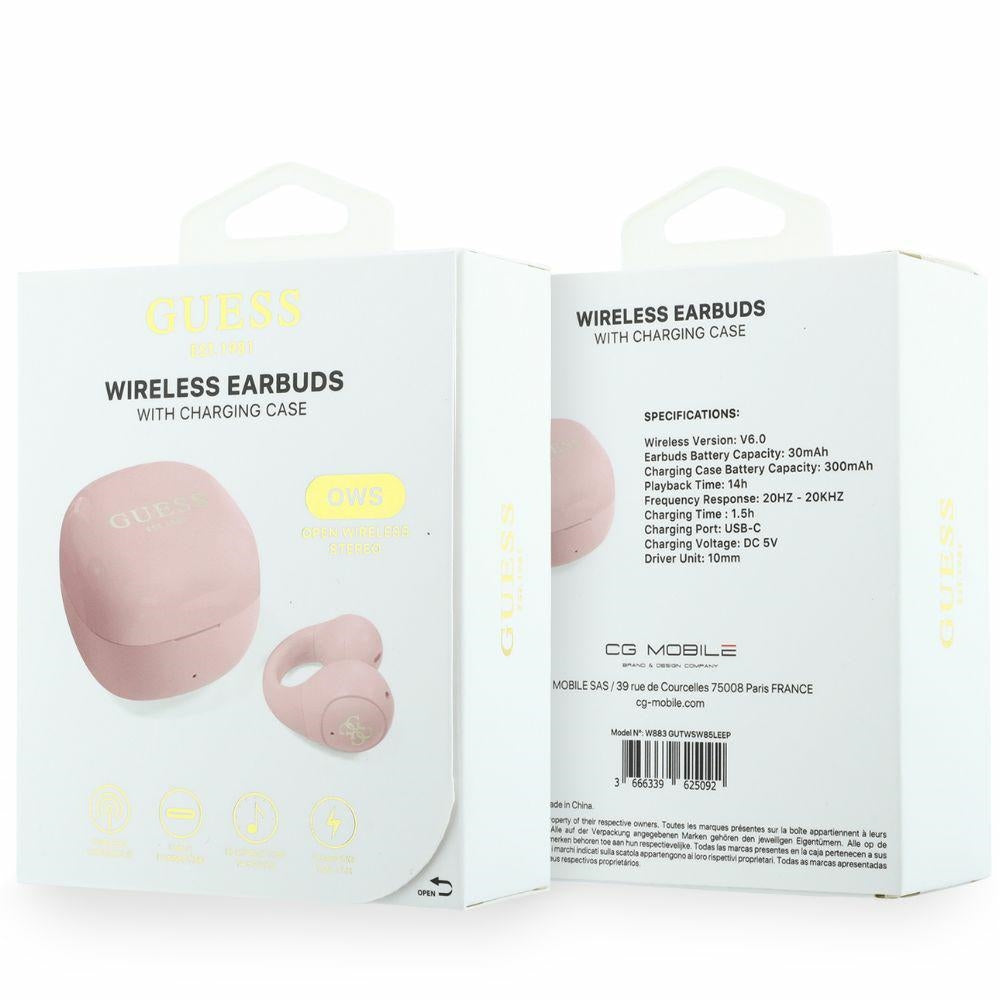 Kit mains libres Bluetooth Guess Mini Classic, TWS, Rose