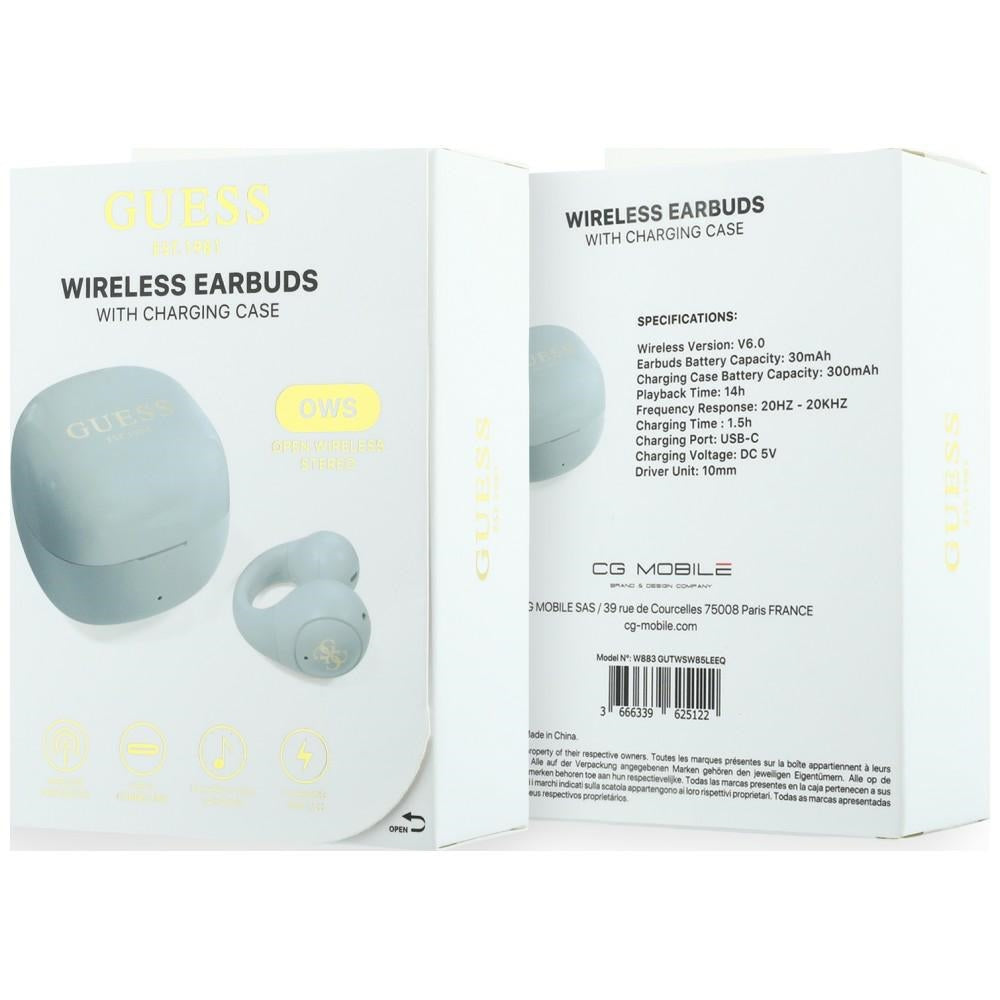 Kit mains libres Bluetooth Guess Mini Classic, TWS, Turquoise