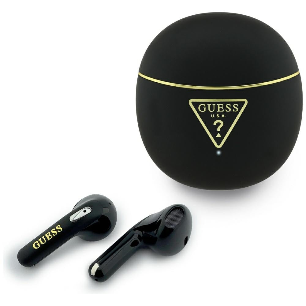 Écouteurs Bluetooth Guess Script Print, TWS, Noir