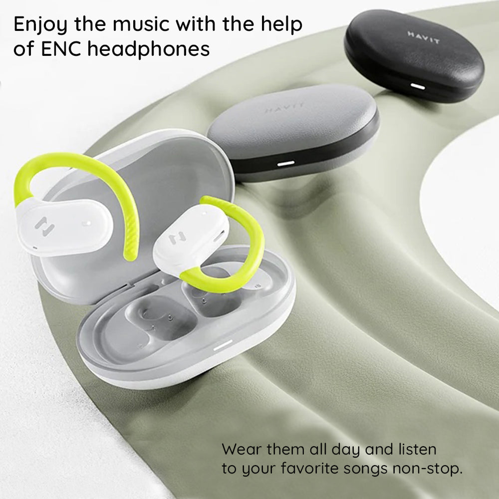 Handsfree Bluetooth HAVIT OWS915, TWS, Gris