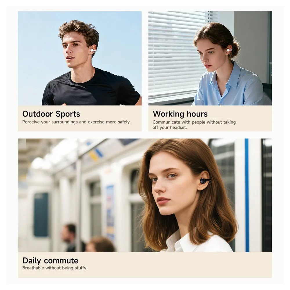 Kit mains libres Bluetooth HOCO EA8, TWS, Noir