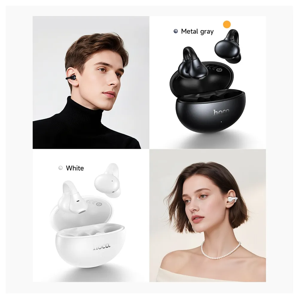 Kit mains libres Bluetooth HOCO EA8, TWS, Noir