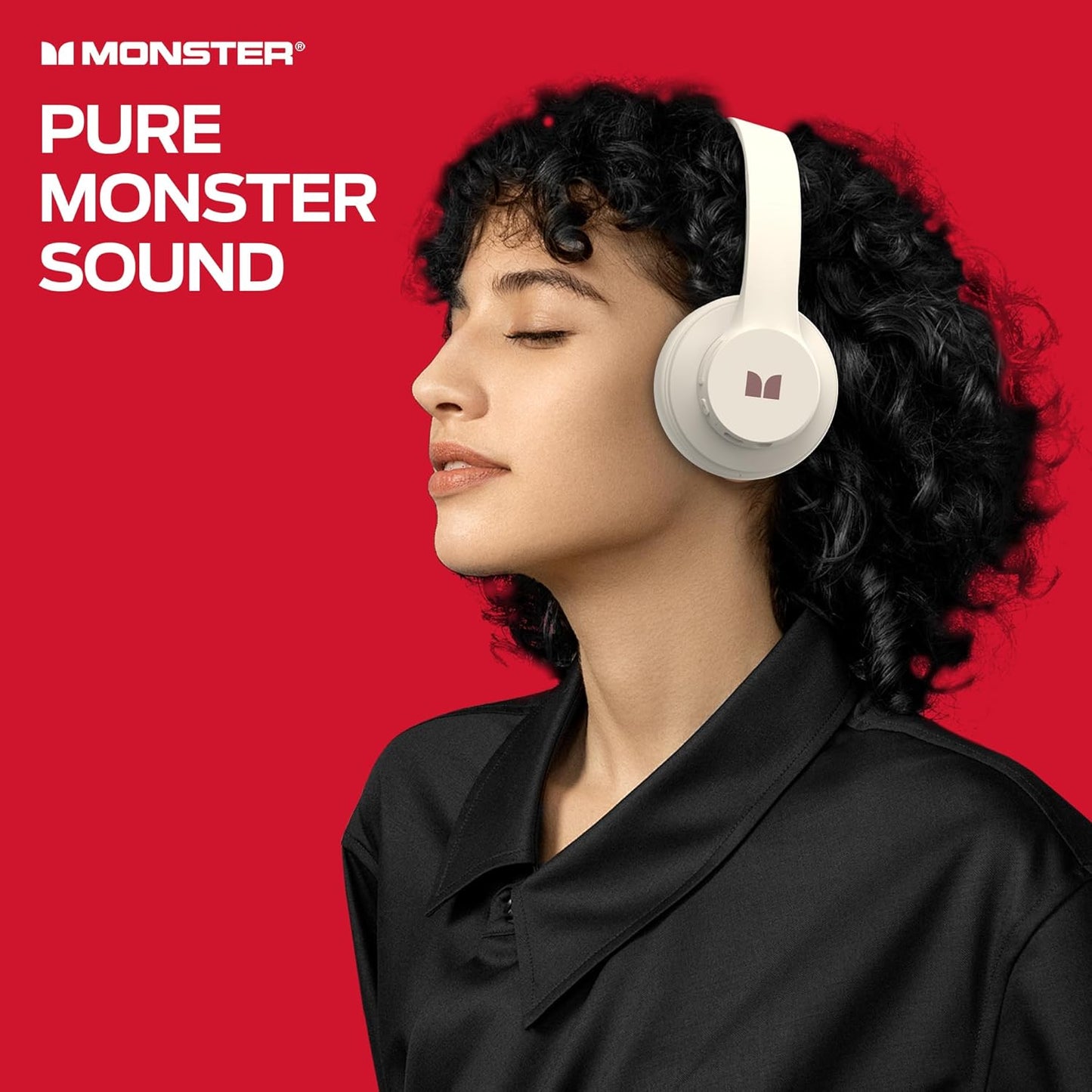 Casque Bluetooth Monster Mission 100, MultiPoint, A2DP, ANC, Blanc