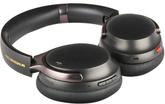 Kit mains libres Bluetooth Monster QuiteFit V3, MultiPoint, A2DP, ANC, Noir