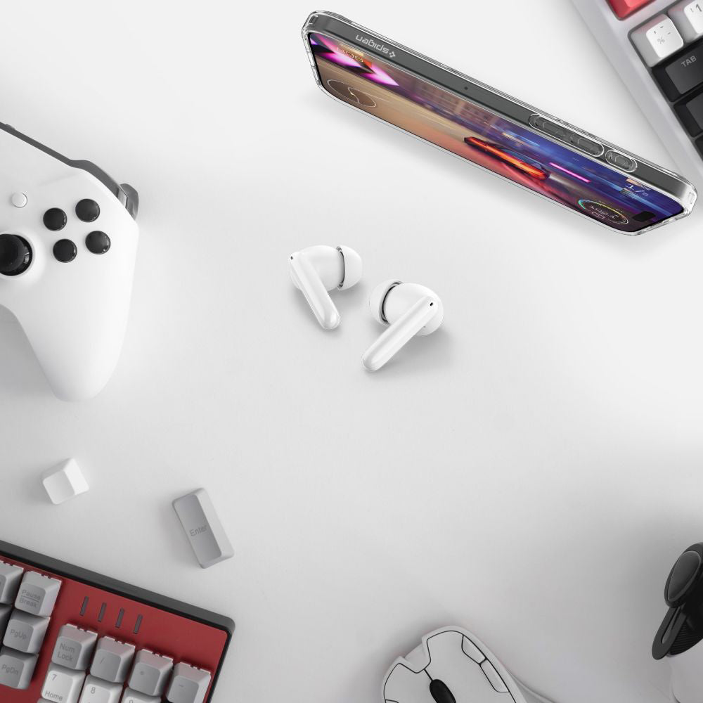 Kit mains libres Bluetooth Spigen SA2400, TWS, ANC, Blanc