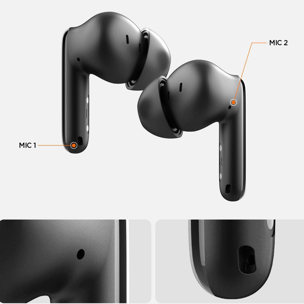 Kit mains libres Bluetooth Spigen SA2400, TWS, ANC, Noir